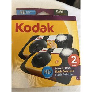 Kodak Power Flash HD Single Use 35mm Film Cameras 2 Pack 27 Exposures - Expired